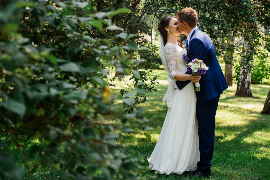 Upstate NY Elopements - Kissing bride and groom