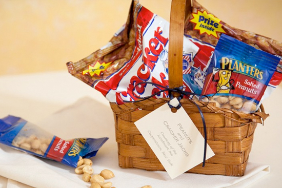 basket of peanuts and cracker jacks