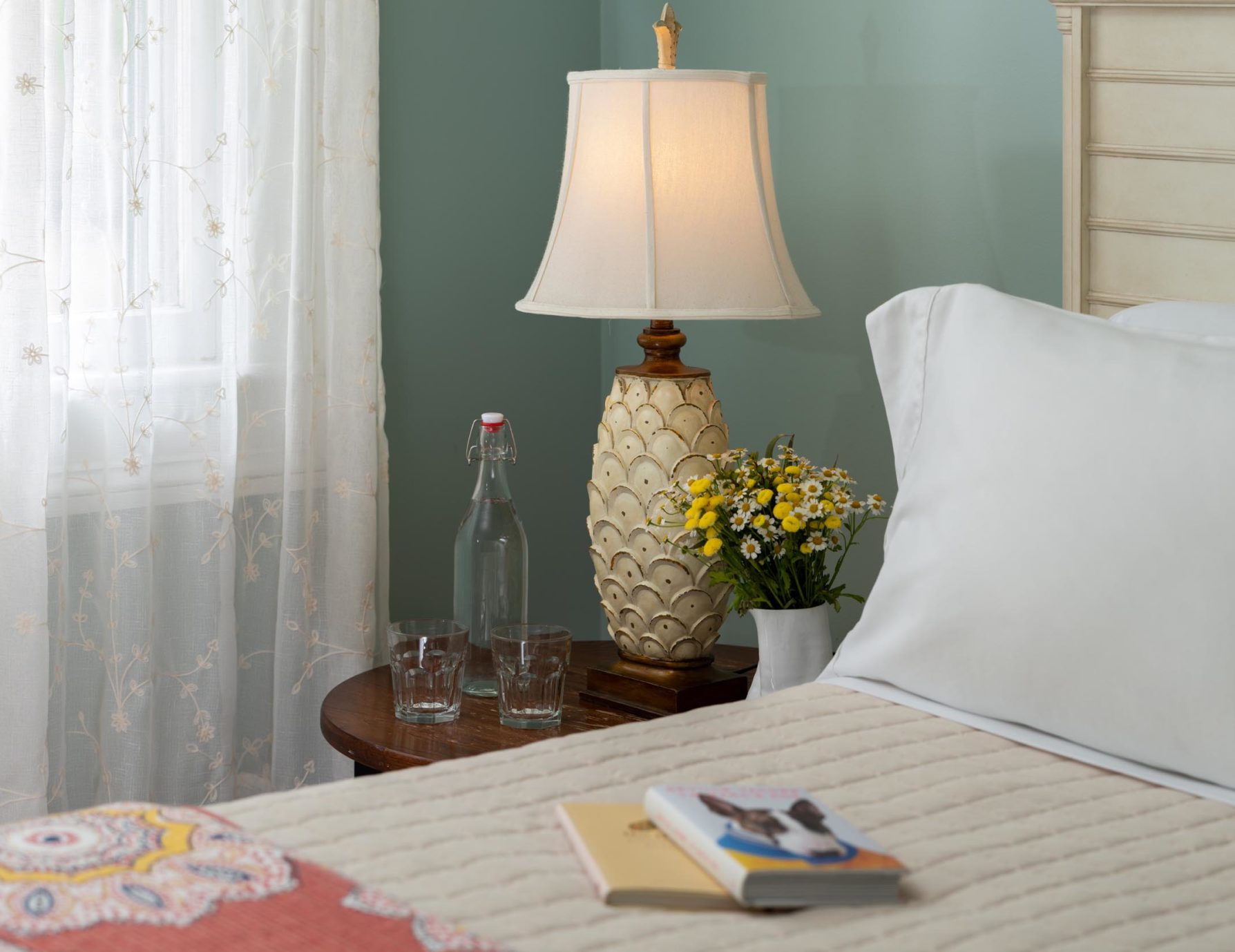 Bed side table in Henry's hideaway