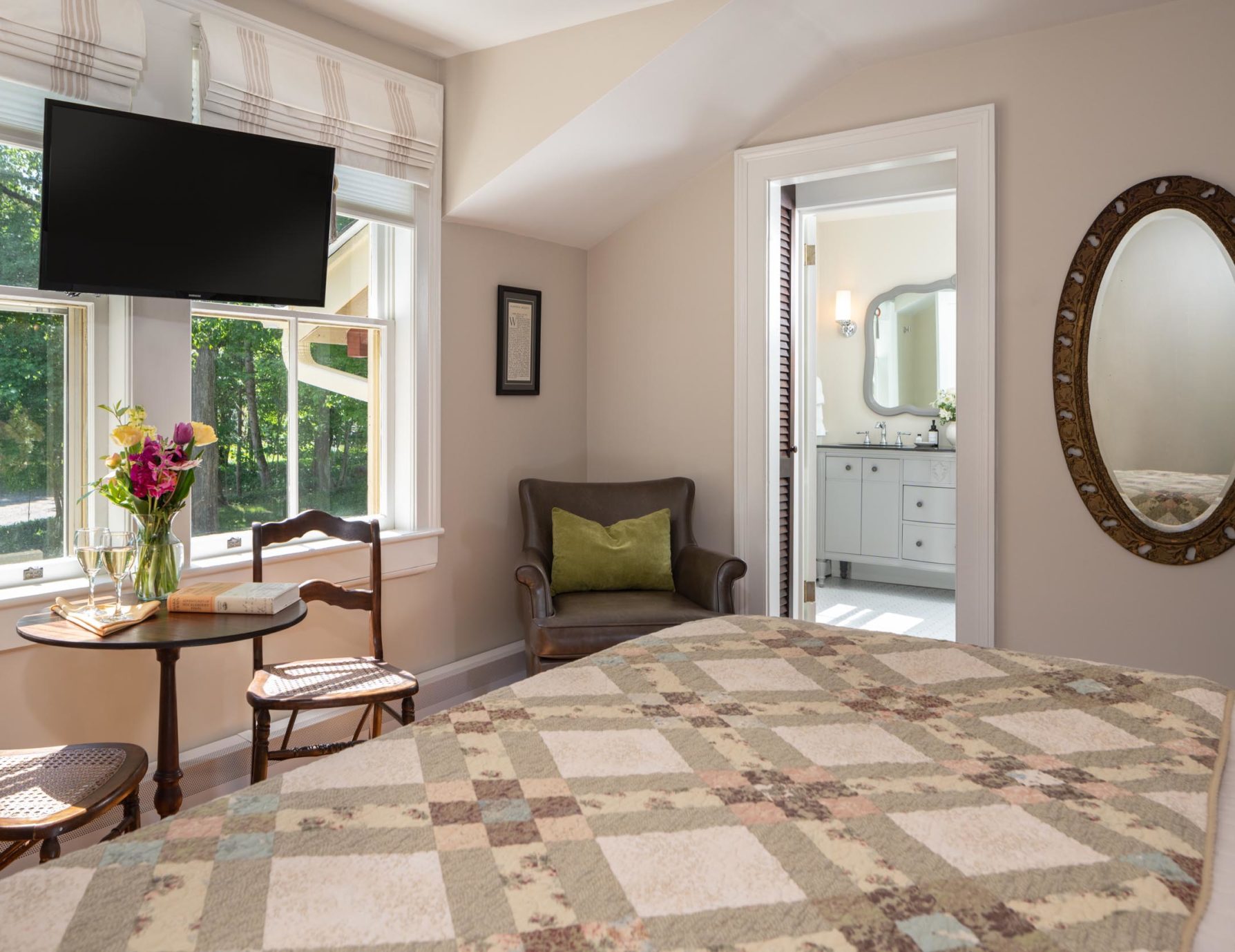 Chair and Room at a Cooperstown, New York B&B