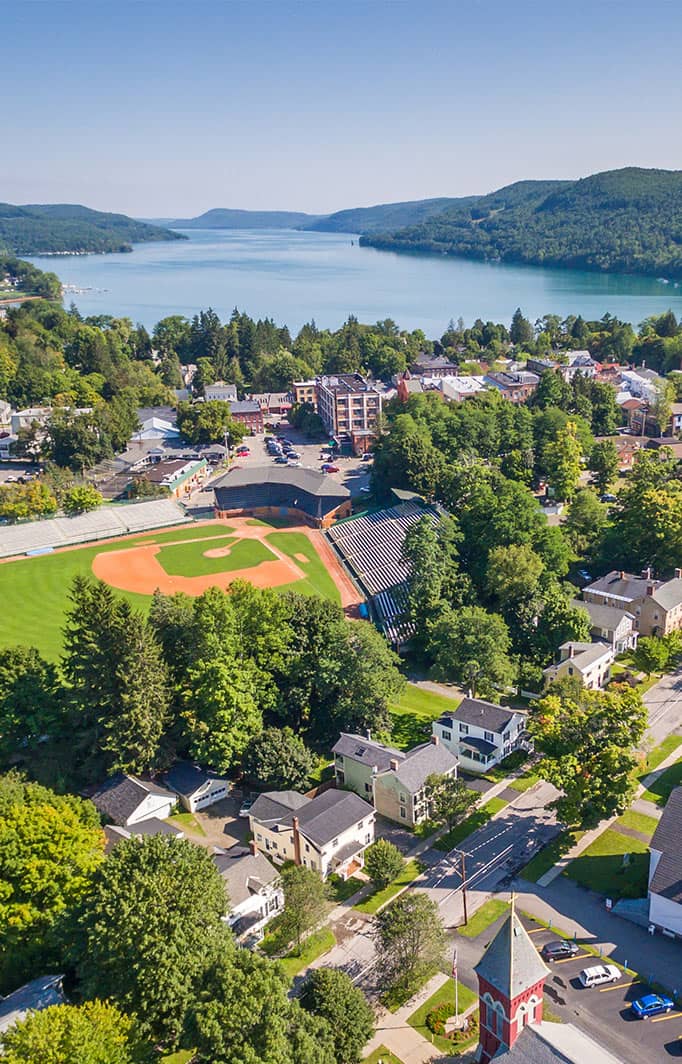 Aerial view of Cooperstown