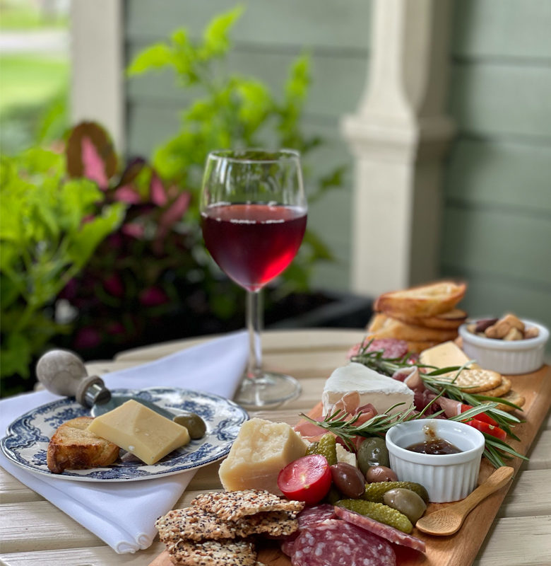 Charcuterie board at the Landmark Inn