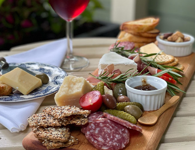 Charcuterie board at the Landmark Inn