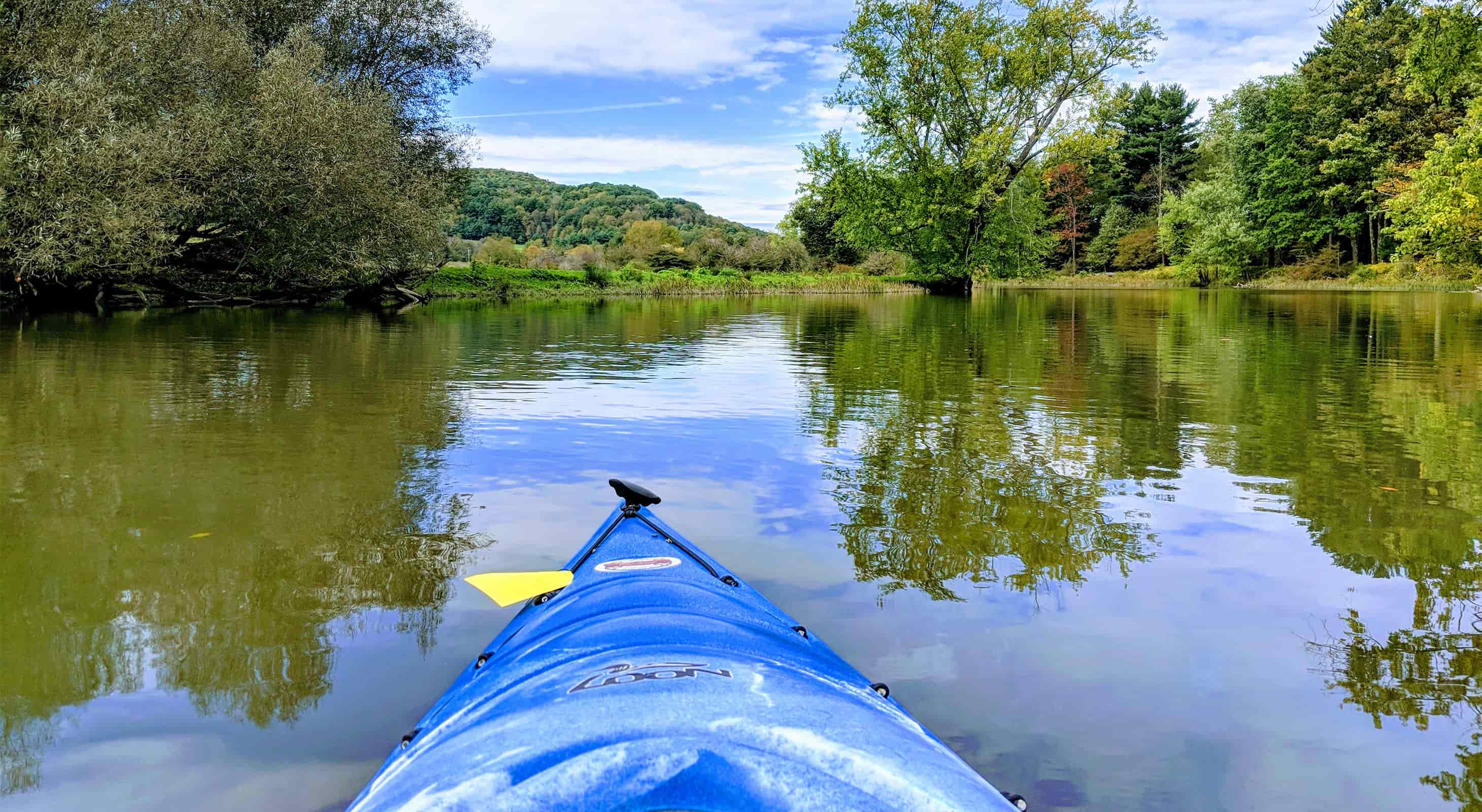 Kayaking on Lake Otsego