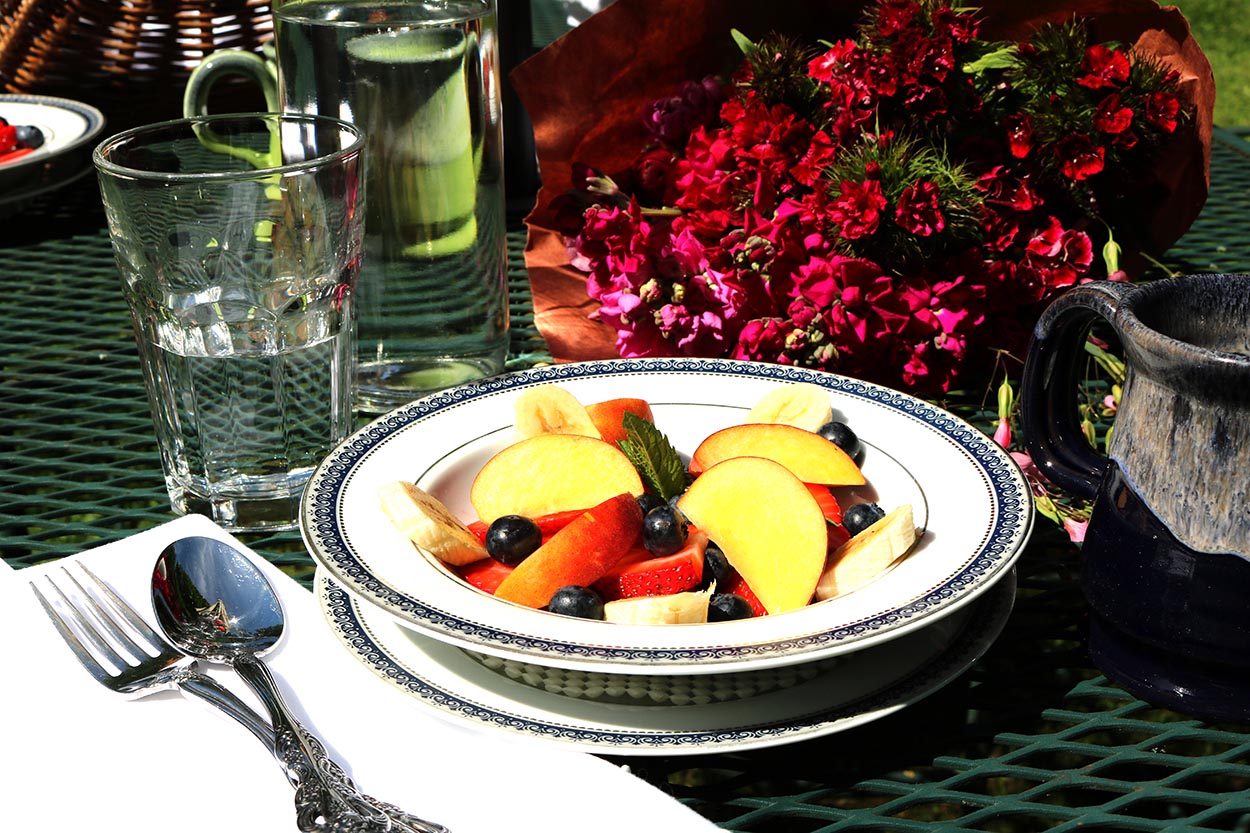 Fruit plate at the Landmark Inn